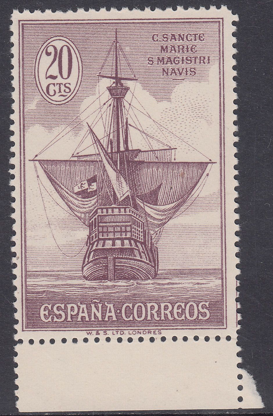 1930 SPAIN CHRISTOPHER COLUMBUS NO OVPT (ED.546he) MNH VF