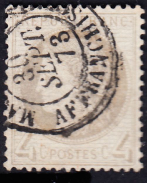 1870 FRANCE CERES 4c GRAY (YVERT# 52) USED VF