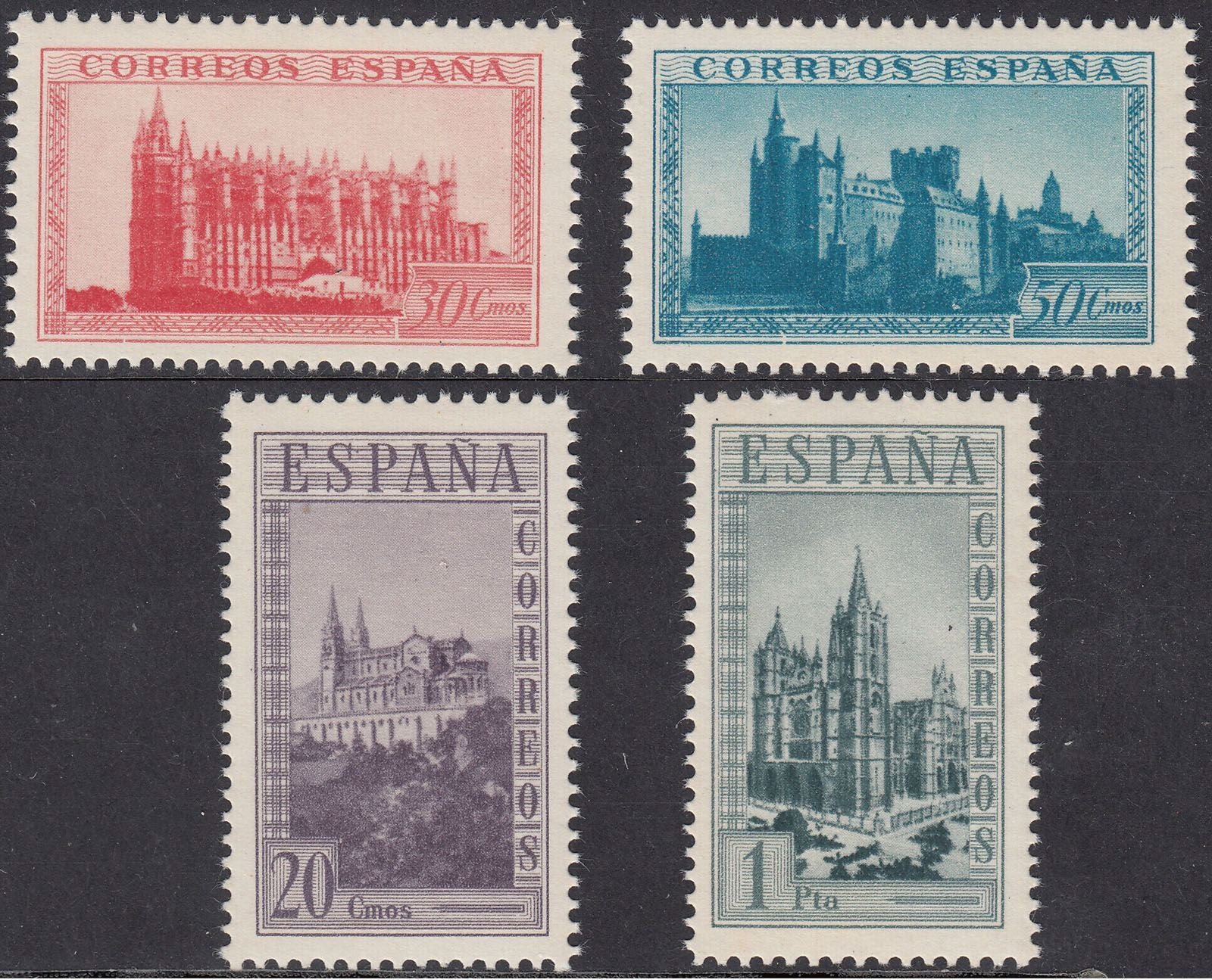 1938 SPAIN CATHEDRALS & MONUMENTS (ED. SH847) MNH VF