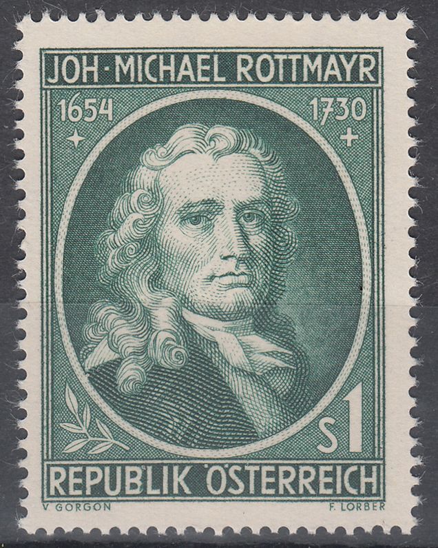 1954 AUSTRIA JOHANN ROTTMAYR (YVERT# 839) MNH VF