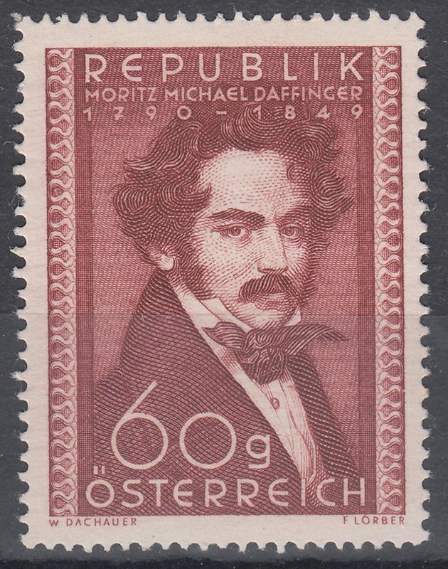 1950 AUSTRIA MORITZ DAFFINGER (YVERT# 784) MNH VF