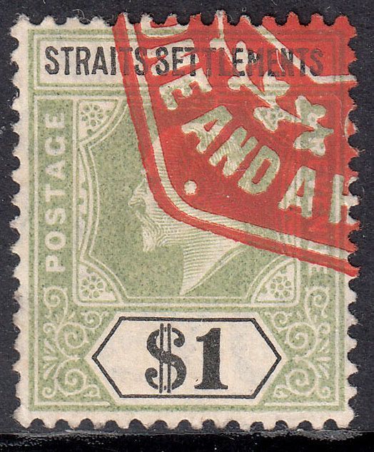 1905 MALAYA STRAITS SETTLEMENT KEVII (SG# 136) WITH FISCAL CANCEL
