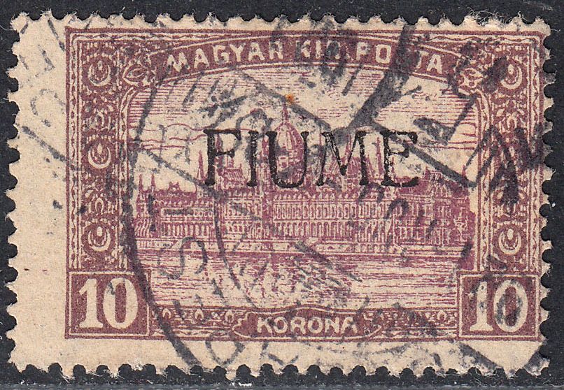 1918 FIUME ITALY OVERPRINT (SC# 20) USED FINE