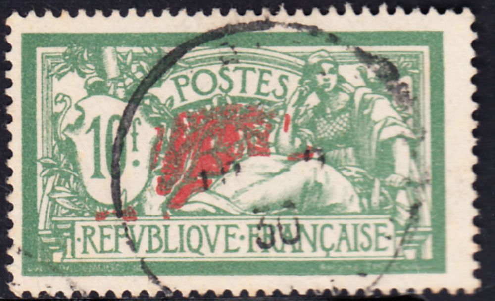 1926 FRANCE MERSON LIBERTY & PEACE 10fr GREEN & RED (YVERT# 207) USED VF