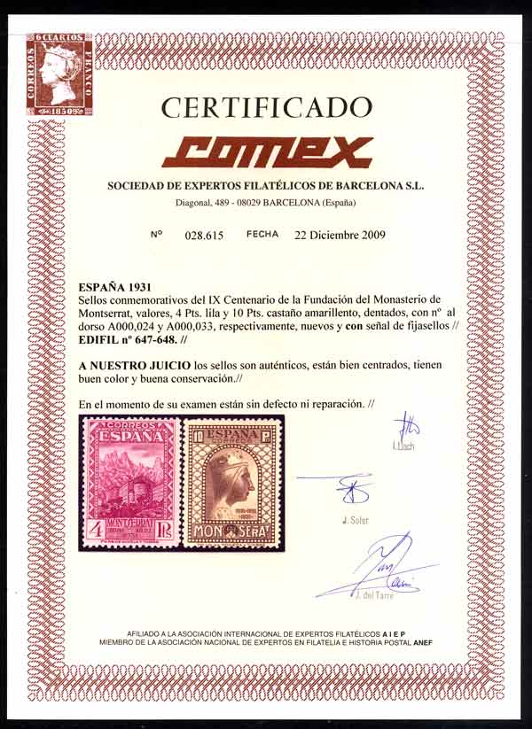 1931 SPAIN MONTSERRAT ISSUE (ED.636-649) MH