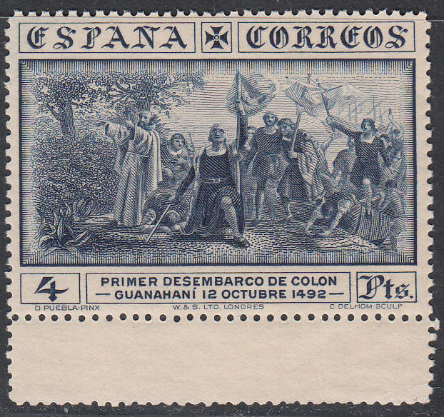 1930 SPAIN CHRISTOPHER COLUMBUS COLOR CHANGE (ED.544cc) MNH VF