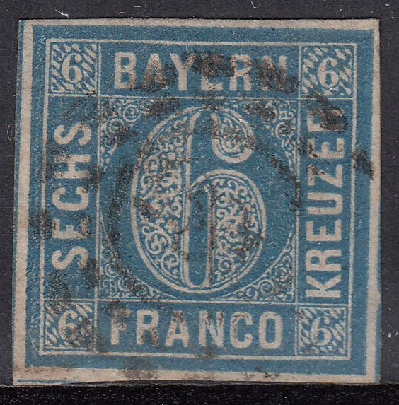1862 GERMANY BAVARIA BAYERN (YVERT# 11) USED VF