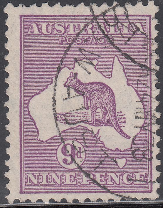 1932 AUSTRALIA ""Roo"" 9d VIOLET (SG#133) USED VF