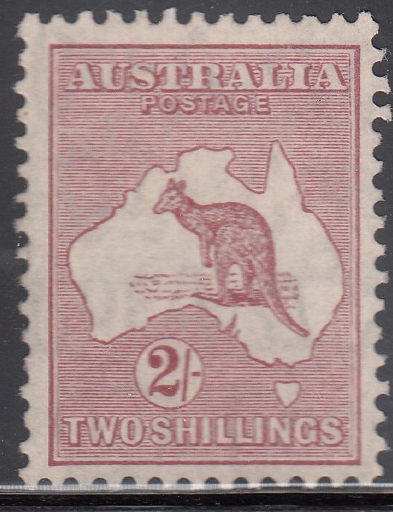 1935 AUSTRALIA ""Roo"" 2sh MAROON (SG#134) MH VF