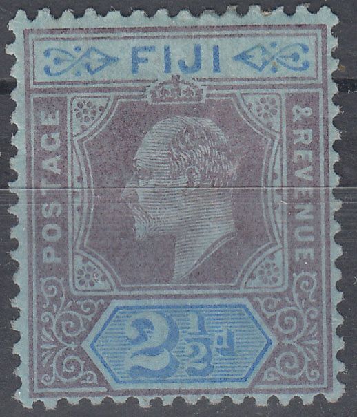 1903 FIJI KEVII 2½d DULL PURPLE & BLUE/BLUE (SG # 107) MH
