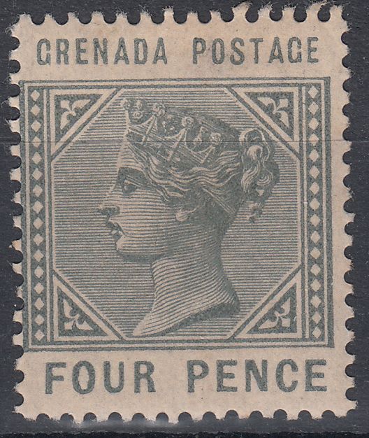 1883 GRENADA QV 4d GREYISH SLATE (SG# 33) MH VF