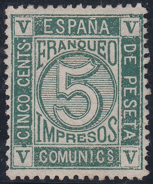 1872 SPAIN NUMERAL (ED.117) MNG VF