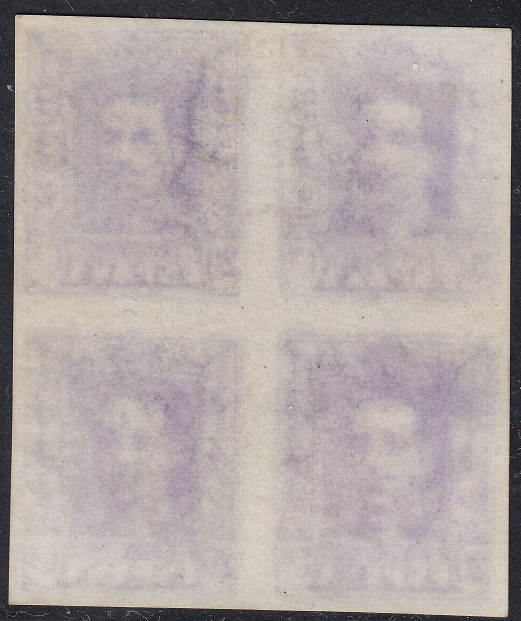 1922-30 SPAIN ALFONSO XIII IMPERF BLOCK OF 4 (ED.316s) USED
